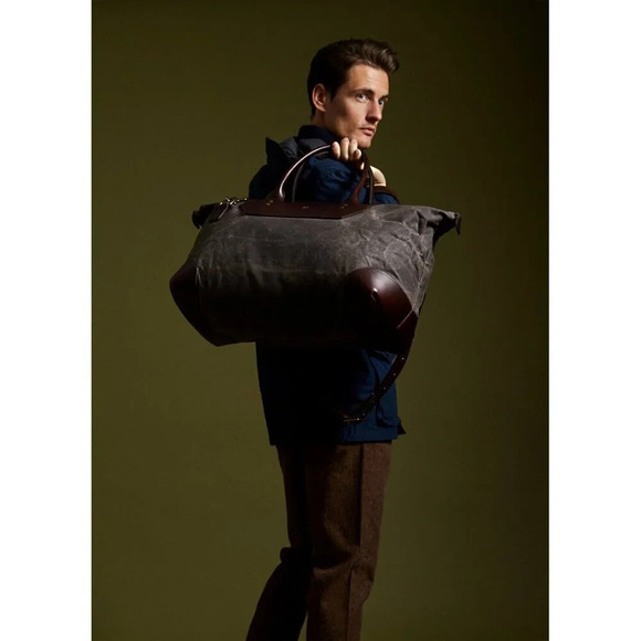 Ernest Alexander Banker's Waxed Canvas Weekend Bag NEW! - Picture 4 of 16